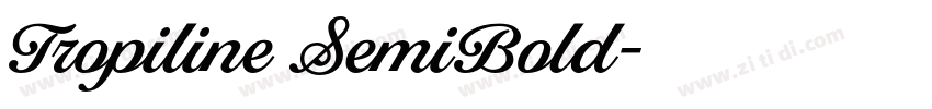Tropiline SemiBold字体转换